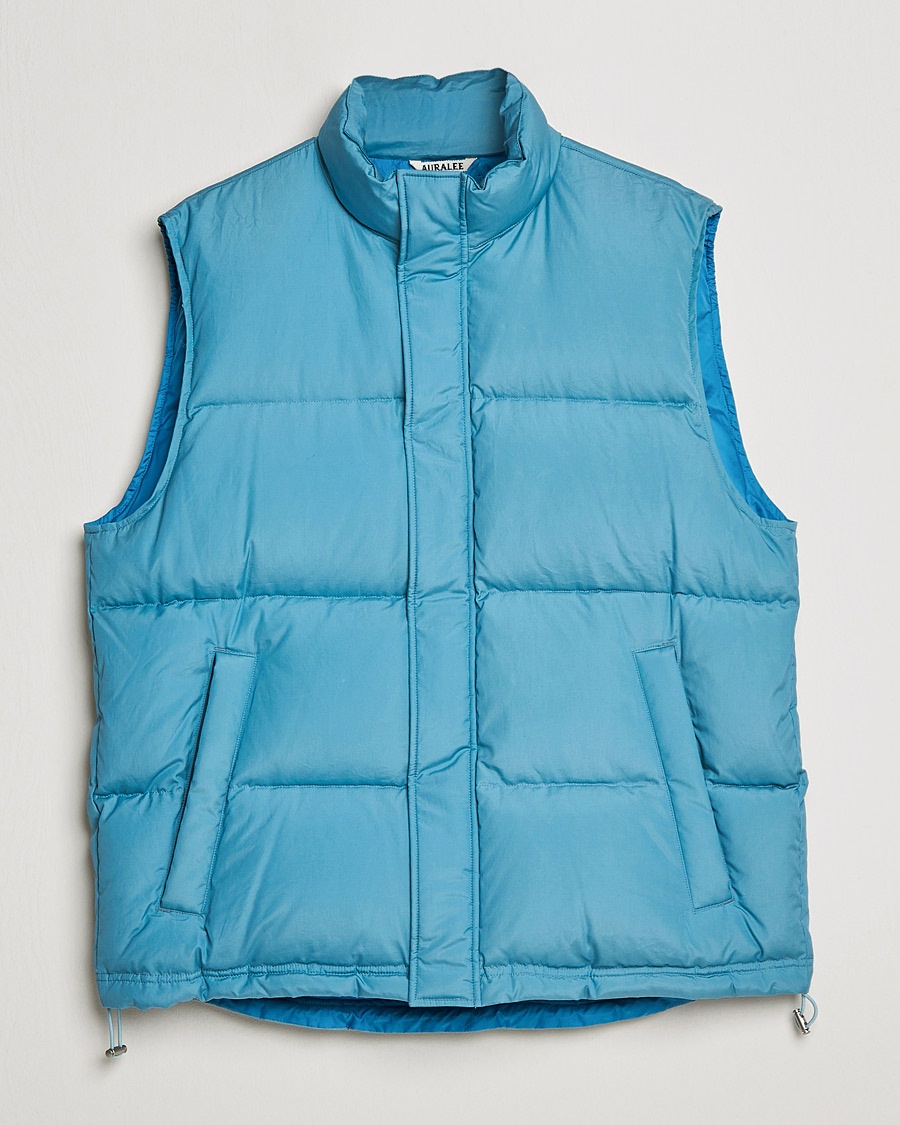 Herren | | Auralee | Suvin Down Vest Cerulean Blue