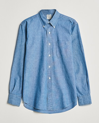 Herren | Freizeithemden | Kamakura Shirts | Vintage Ivy Chambray BD Shirt Light Blue