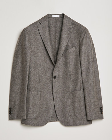 Herren | Sakkos | Boglioli | K Jacket Herringbone Wool Blazer Light Grey