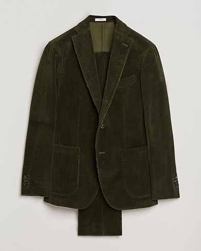 Herren | Anzüge | Boglioli | K Jacket Wale Corduroy Suit Forest Green