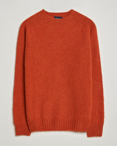 Herren | Kleidung | Drake's | Brushed Shetland Crew Orange