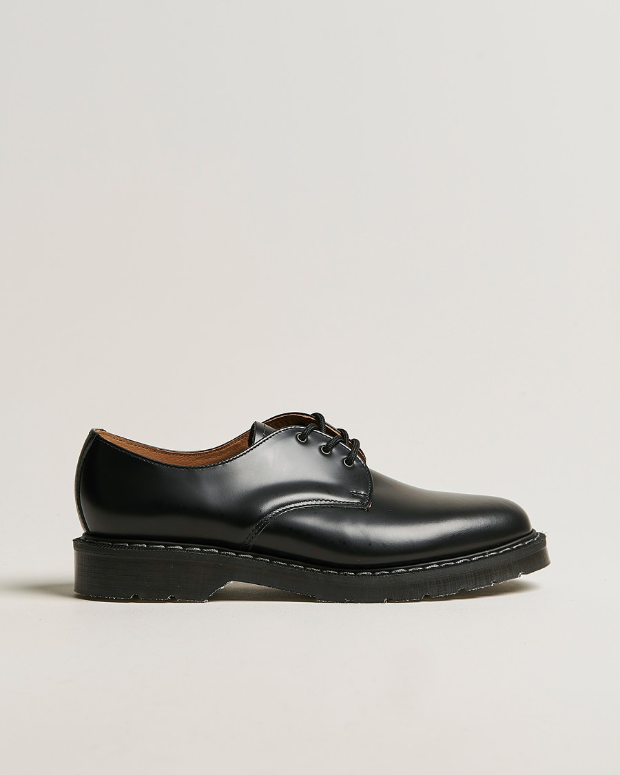 Herren | Handgefertigte Schuhe | Solovair | 3 Eye Gibson Shoe Black Shine