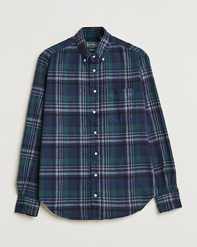 Herren |  | Gitman Vintage | Button Down Shaggy Flannel Shirt Blackwatch Check