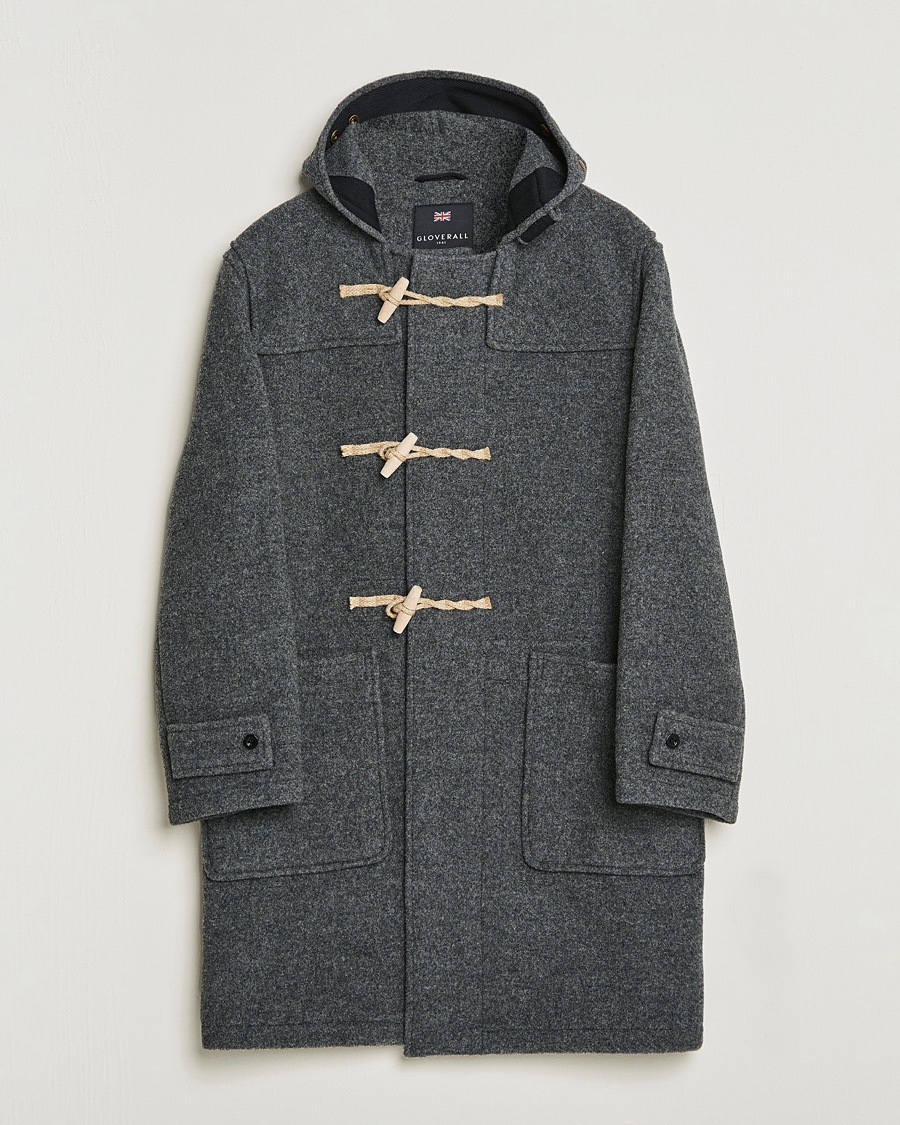 Herren | | Gloverall | 575 Monty Original Duffle Coat Grey/Blackwatch