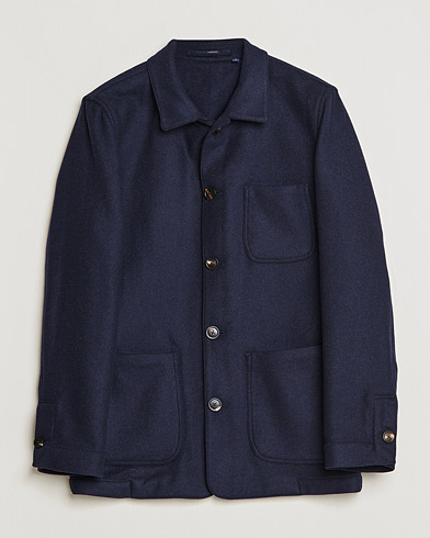 Herren | Lardini | Lardini | Wool/Cashmere Shirt Jacket Navy