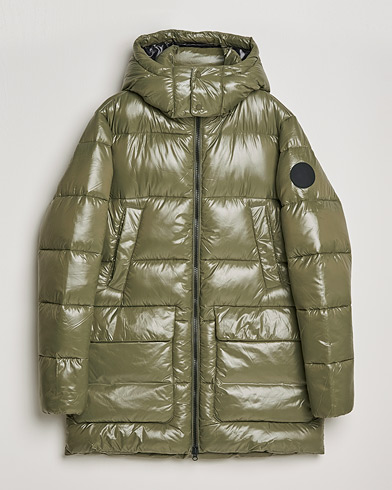 Herren | Save The Duck | Save The Duck | Christian Long Padded Puffer Jacket Laurel Green