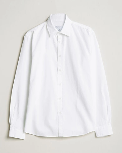 Herren | Sunspel | Sunspel | Cotton Oxford Shirt White