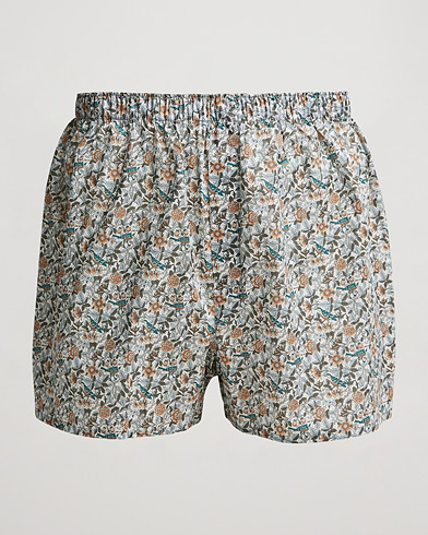 Herren | Unterwäsche | Sunspel | Liberty Printed Cotton Boxer Shorts White