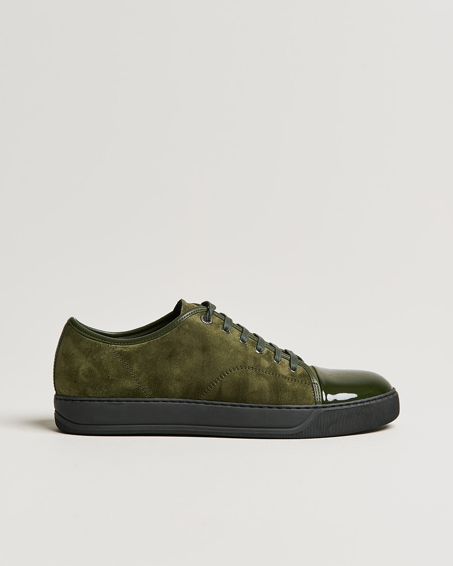 Lanvin Patent Cap Toe Sneaker Khaki – Grün