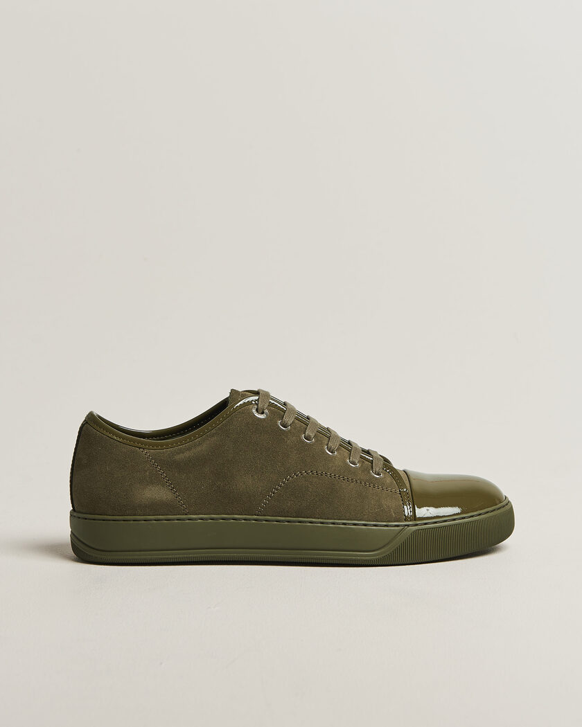 Lanvin Patent Cap Toe Sneaker Khaki – Grün