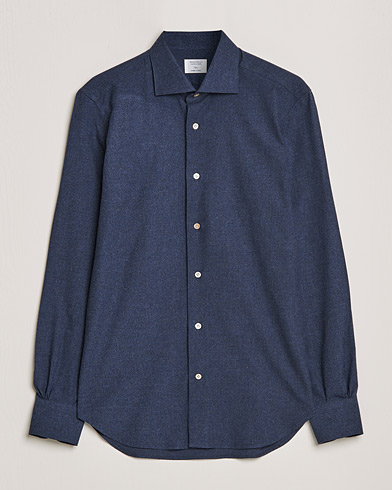 Herren |  | Mazzarelli | Soft Flannel Shirt Navy
