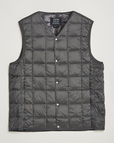 Herren | TAION | TAION | V-Neck Lightweight Down Vest Charcoal