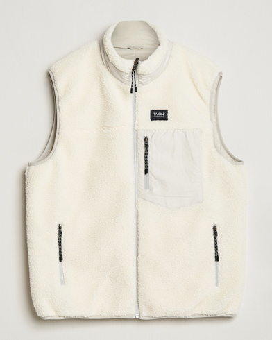 Herren | TAION | TAION | Reversible Fleece Vest Ice Grey/Ivory