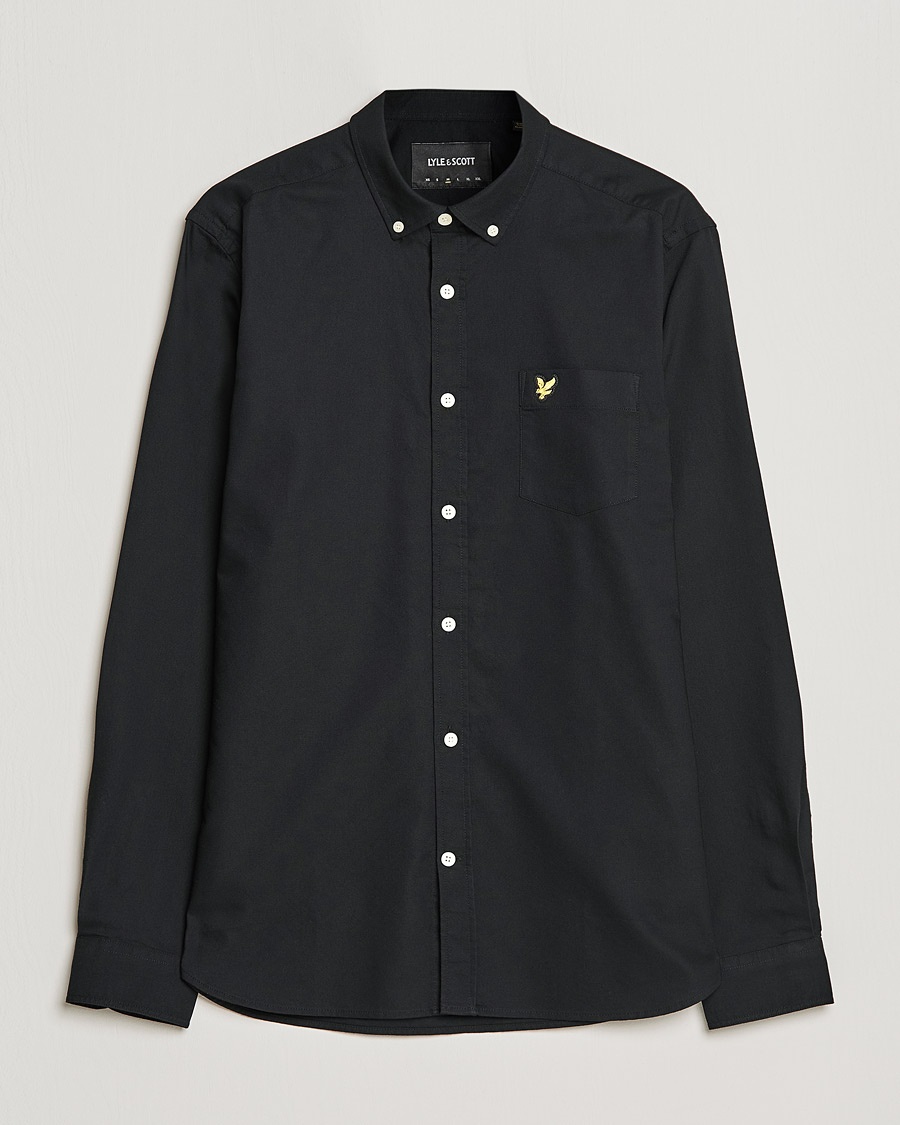 Lyle & Scott Lightweight Oxford Shirt Jet Black - Schwarz - Oxfordhemd - Grösse: S