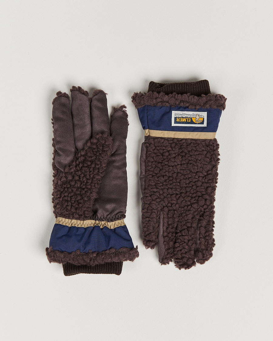 Herren | | Elmer by Swany | Sota Wool Teddy Gloves Brown