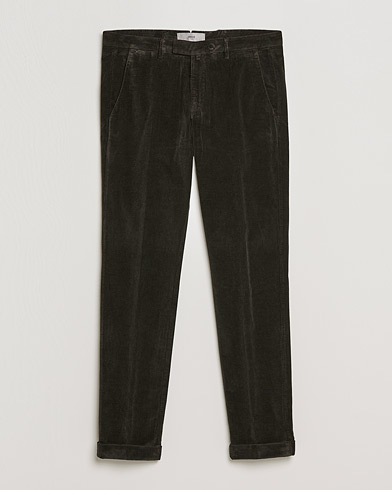 Herren | Italian Department | Briglia 1949 | Slim Fit Corduroy Trousers Dark Brown