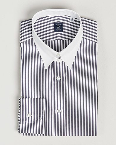 Herren | Japanese Department | Beams F | Tab Collar Dress Shirt Grey/White