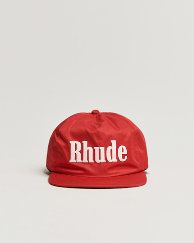Herren | Rhude | Rhude | Satin Logo Cap Red/White