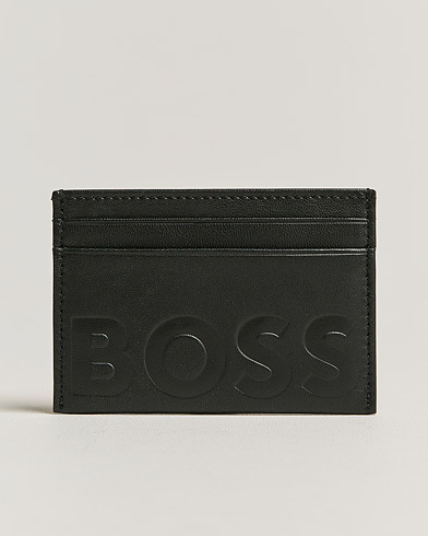 Herren | Geldbörsen | BOSS | Signature Leather Card Holder Black