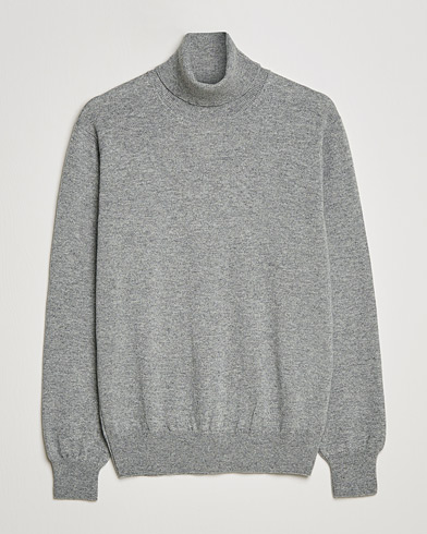 Herren | Kaschmirpullover | Piacenza Cashmere | Cashmere Rollneck Sweater Light Grey
