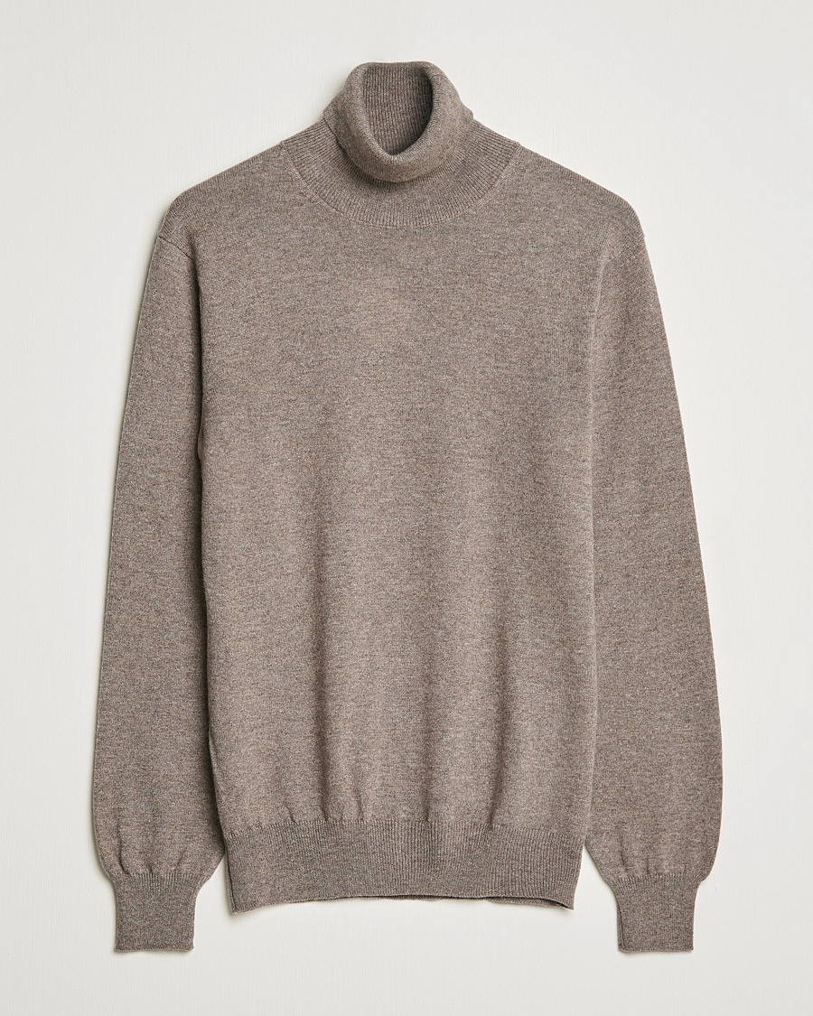 Herren | Rollkragenpullover | Piacenza Cashmere | Cashmere Rollneck Sweater Brown