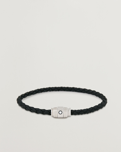 Herren |  | Montblanc | Bracelet Steel 3 Rings Leather Black