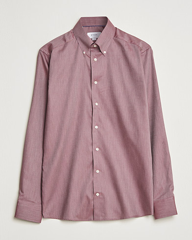 Herren | Freizeithemden | Eton | Wrinkle Free Button Down Oxford Shirt Red 