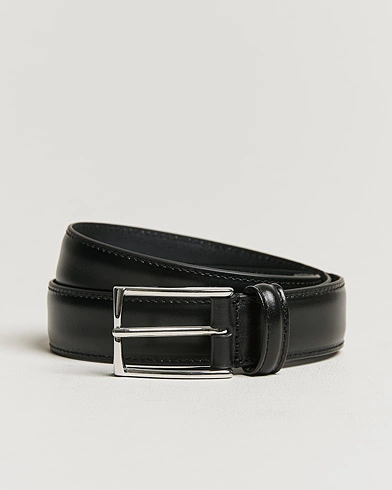 Herren | Dresscode Hochzeit   | Anderson's | Leather Suit Belt 3 cm Black