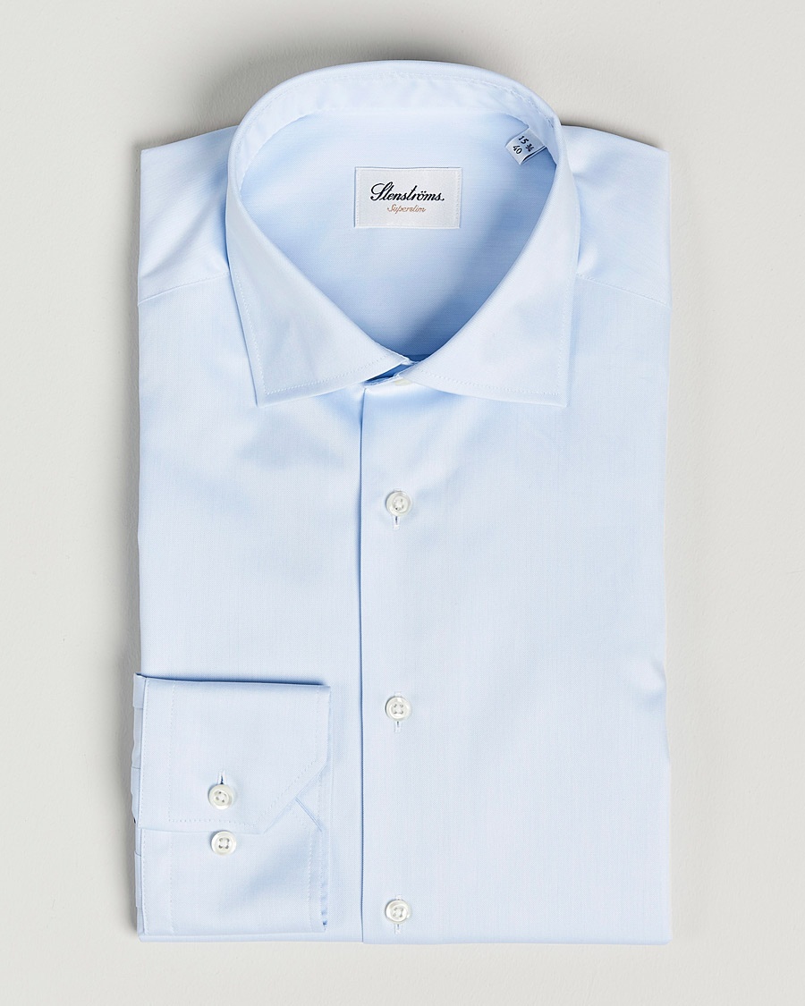 Stenströms Superslim Plain Shirt Blue – Blau