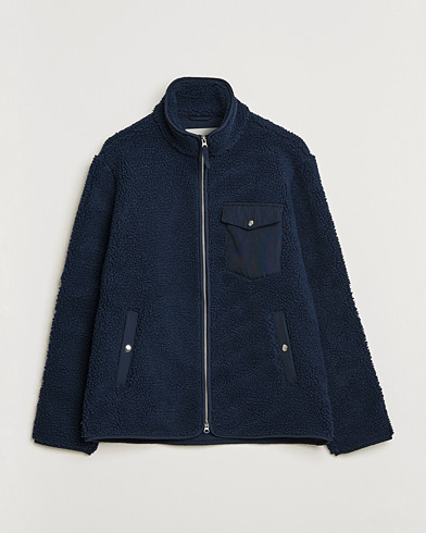 Herren | A Day's March | A Day's March | Tone Pile Fleece Jacket Navy