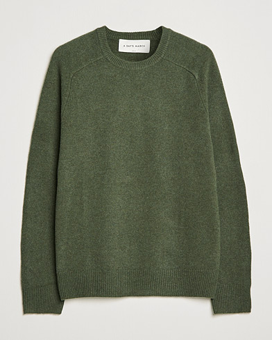 Herren | A Day's March | A Day's March | Brodick Lambswool Sweater Olive