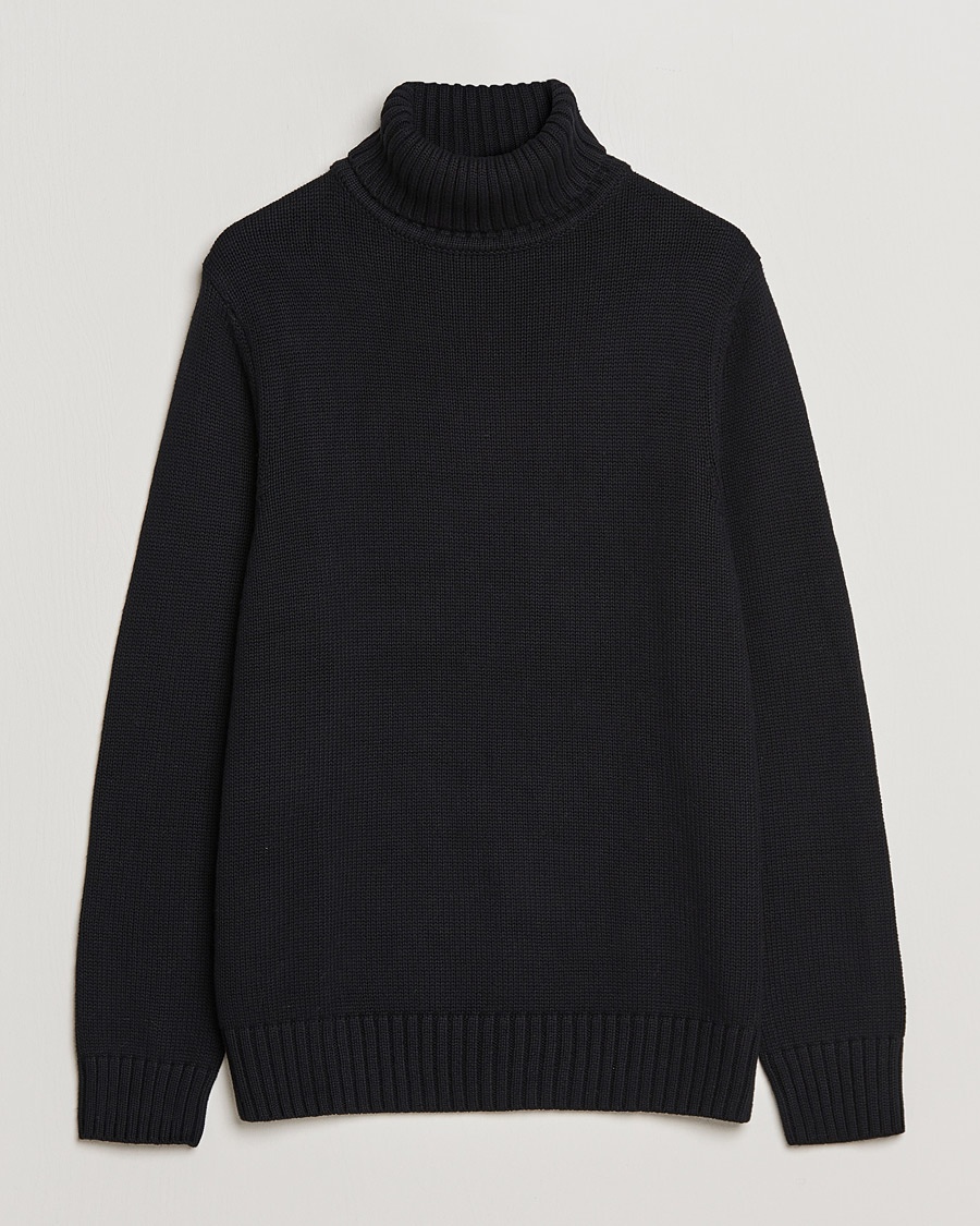 Herren | | A Day's March | Forres Cotton/Cashmere Rollneck Black