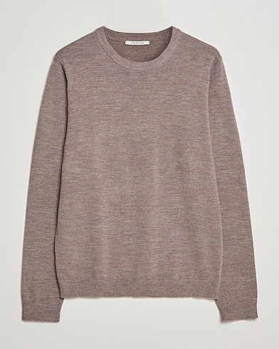 Herren | A Day's March | A Day's March | Alagón Merino Crew Taupe Melange