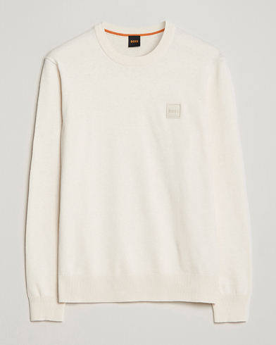 Herren | BOSS Casual | BOSS Casual | Kanovano Knitted Sweater Open White