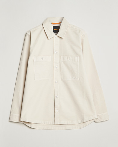 Herren | Overshirts | BOSS ORANGE | Locky Pocket Overshirt Open White