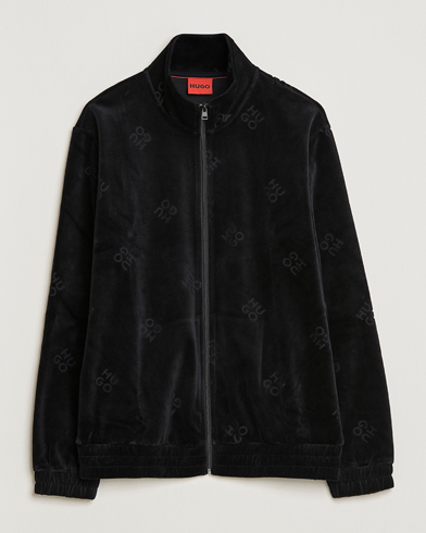 Herren | HUGO | HUGO | Dornbill Velvet Full Zip Jacket Black