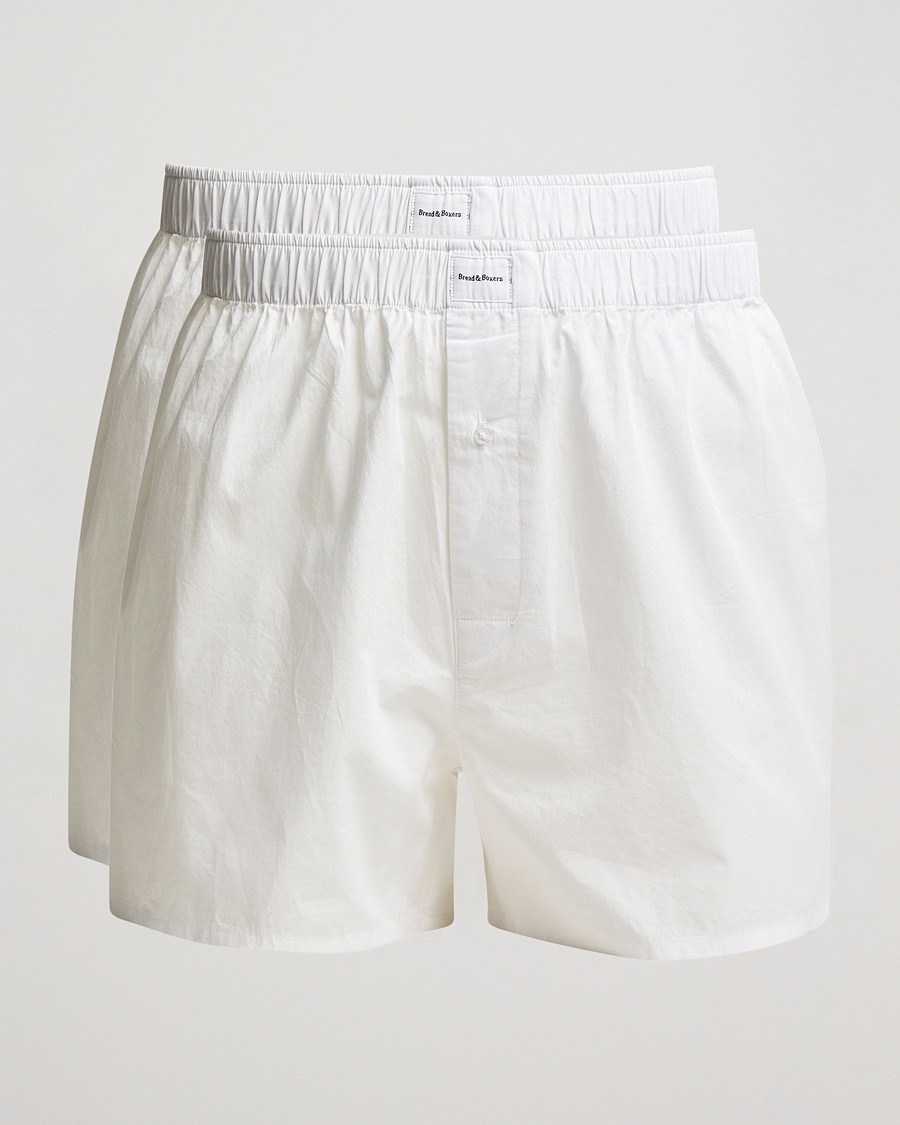 Bread & Boxers 2-Pack Boxer Shorts White – Weiß