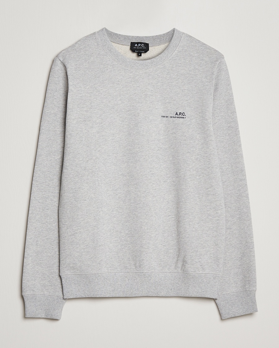 Herren | | A.P.C. | Item Sweatshirt Heather Grey