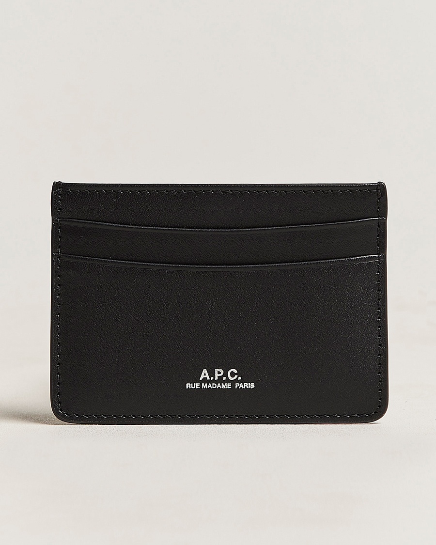 Herren | Geldbörsen | A.P.C. | Calf Leather Card Holder Black