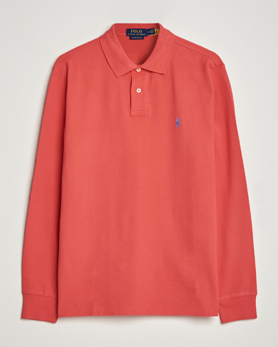 Herren |  | Polo Ralph Lauren | Custom Slim Fit Long Sleeve Polo Starboard Red