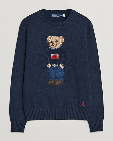 Herren | Strickpullover | Polo Ralph Lauren | Flag Bear Knitted Sweater Navy