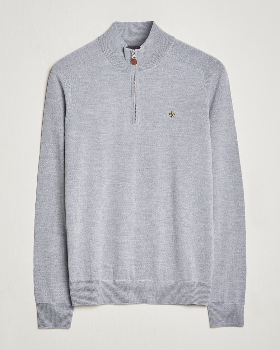Herren | | Morris | John Merino Half Zip Grey