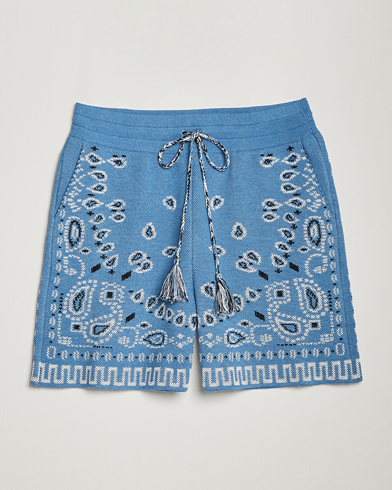Herren | Italian Department | Alanui | Bandana Print Shorts Light Blue