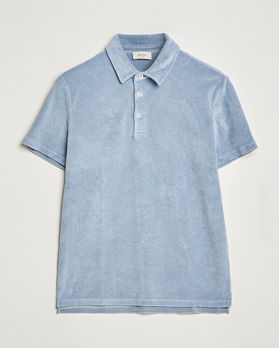 Herren | Kurzarm-Poloshirts | Altea | Short Sleeve Terry Polo Dusty Blue