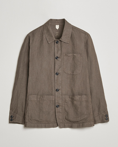 Herren | Italian Department | Altea | Linen Shirt Jacket Olive