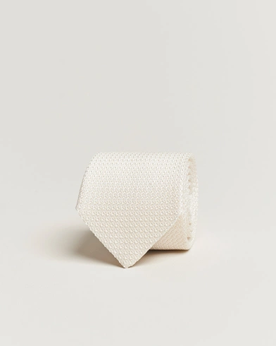 Herren | Krawatten | Amanda Christensen | Silk Grenadine 8 cm Tie White