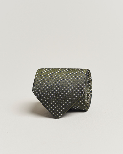 Herren |  | Amanda Christensen | Silk Micro Printed 8cm Tie Olive