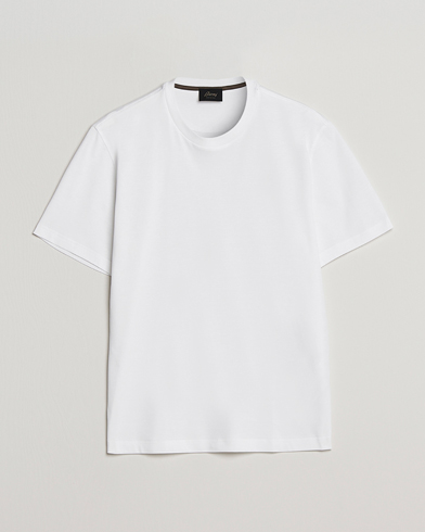 Herren | Weiße T-Shirts | Brioni | Short Sleeve Cotton T-Shirt White