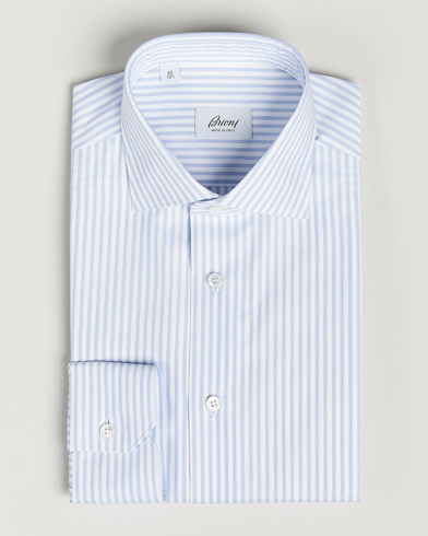 Herren | Businesshemden | Brioni | Slim Fit Dress Shirt Light Blue Stripe