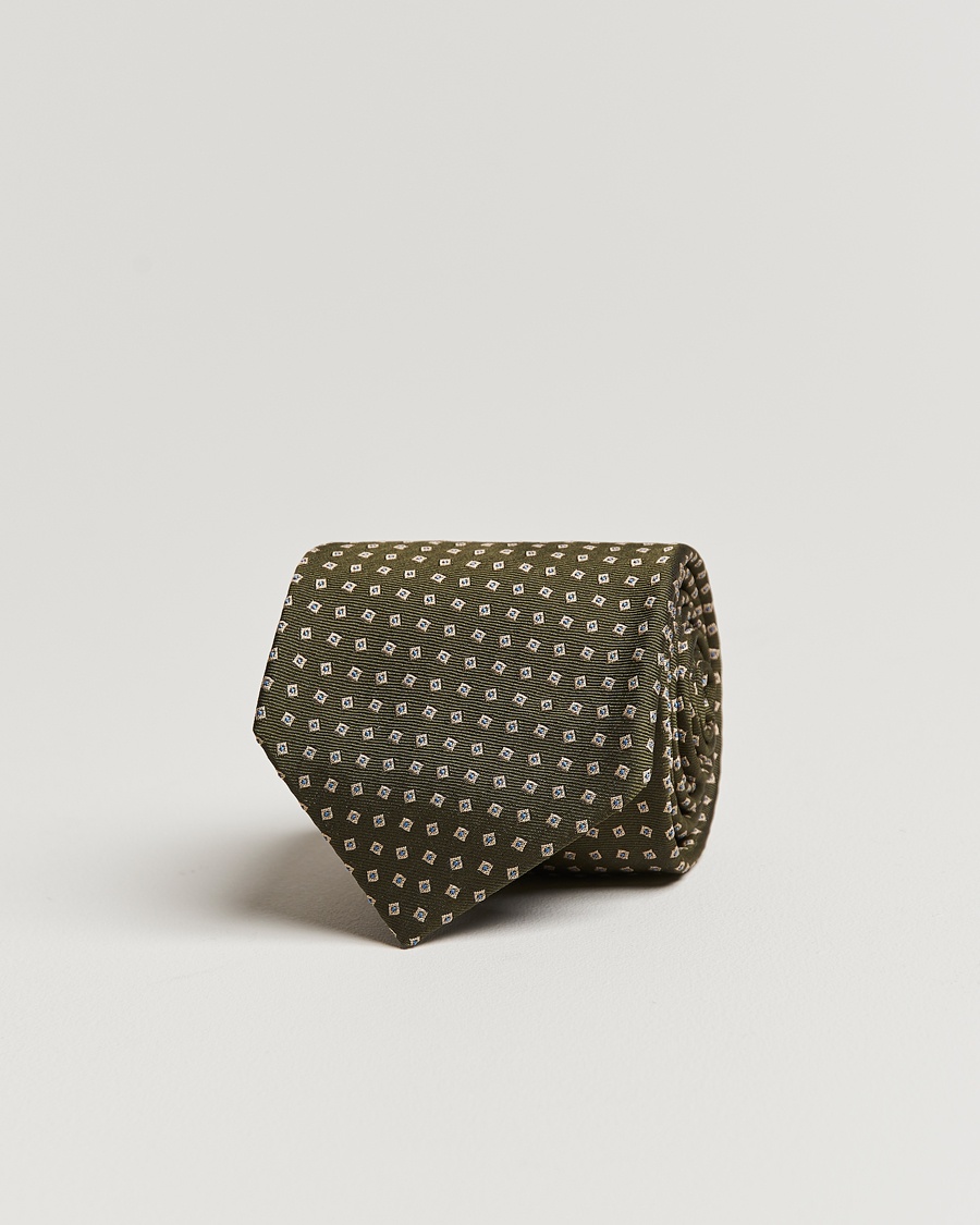 Herren | | Brioni | Printed Silk Tie Green